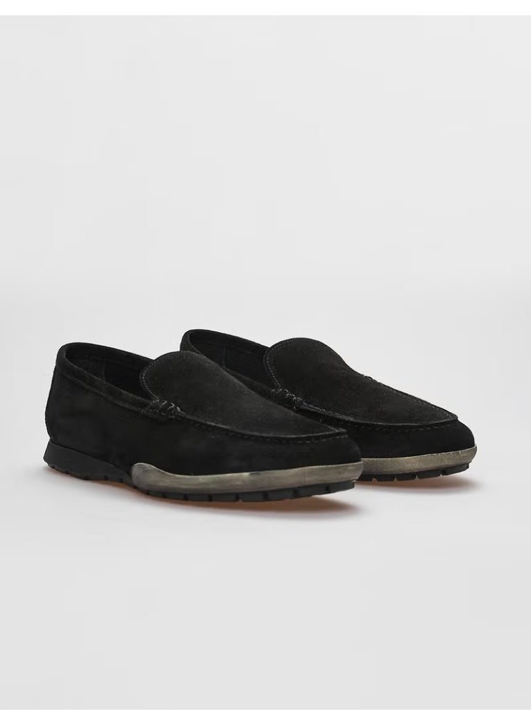 Cabani Leather Black Suede Men's Casual Shoes - Image 2